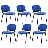 thumbnail of 6er Set Besucherstuhl Ken Stoff blau