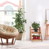 thumbnail of Relaxdays Blumentreppe aus Holz, Blumenständer für innen, 3-stufig, Leiterregal, Klappbar, HBT: ca. 107,5 x 41 x 40 cm, braun