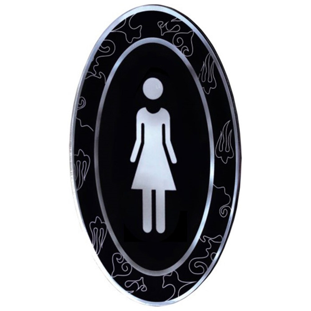 Placa Autoadesivas "Senhoras"  12,5X20,5 Cm Preto Acrílico