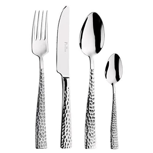 Pintinox Set 24 Posate Palace Martellato, Acciaio Inox, per 6 persone