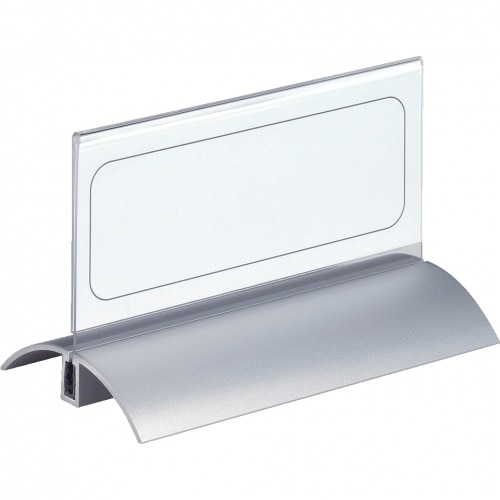 Schild I DURABLE Tischaufsteller Desk Presenter de Luxe mit Fuß, 150x61mm, 2/VE