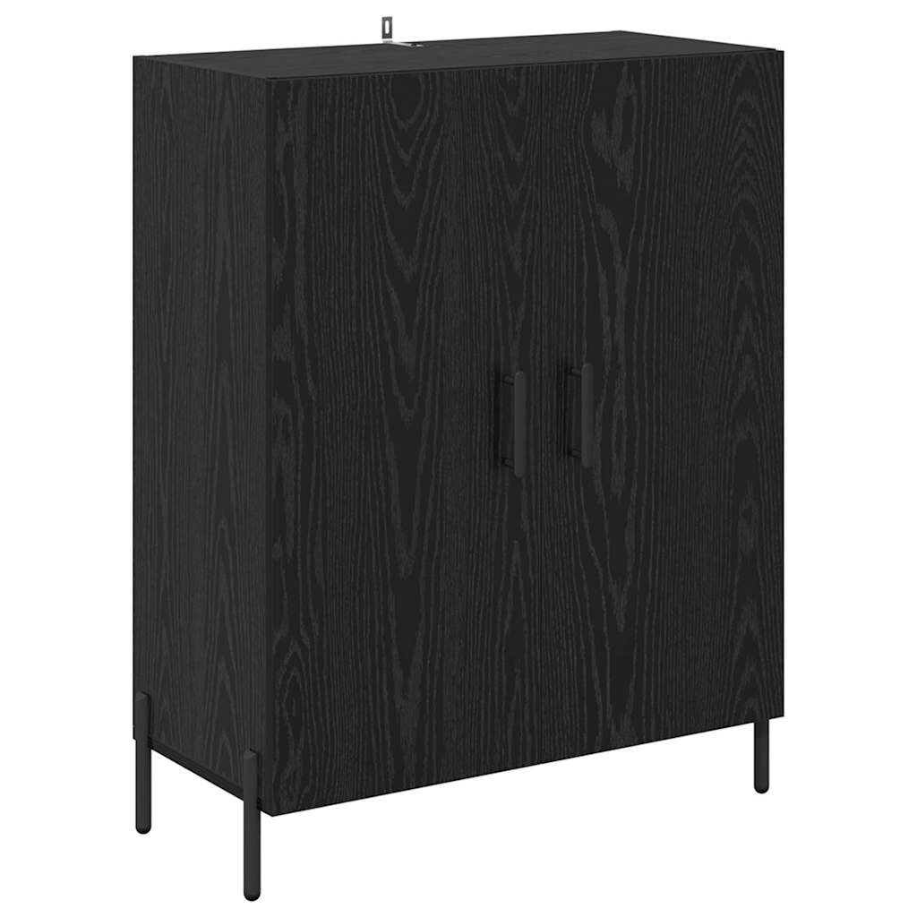 vidaXL Sideboard Schwarz Eichen-Optik 69,5 x 34 x 90 cm Holzwerkstoff