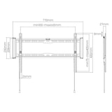 thumbnail of VALUE TV/monitor muurbeugel, < 75 kg, (VESA 600x400)