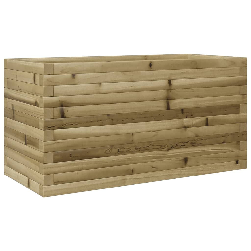 Helloshop26 - Hochbeet für Pflanzen Blumen Terrasse Garten 90 x 40 x 45,5 cm imprägniertes Kiefernholz braun 02_0037975