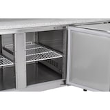 thumbnail of METRO Professional Table à pizza GPT2100, Acier inoxydable, 150 x 80 x 100 cm, 310 W, 293 L, 2 portes, compatible avec GHS2150, Argenté