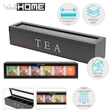 thumbnail of WellHome - MDF theedoos met 6 compartimenten, zwart