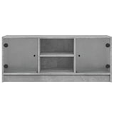thumbnail of vidaXL TV-Schrank mit Glastüren Betongrau 102x37x42 cm