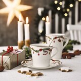 thumbnail of Tee-/Cappuccino-Obertasse 0,25 l - HUTSCHENREUTHER Nora - Dekor Christmas - 1 Stück