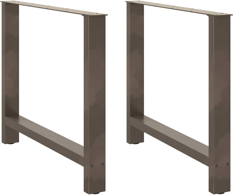 Helloshop26 - Set aus 2 pulverbeschichteten Stahl-Esstischbeinen 90 x 72–73 cm mit verstellbaren Nivellierfüßen modernes Design in 02_0057559