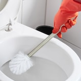 thumbnail of Relaxdays Toilettenbürste, 3er Set, WC-Bürste, Ersatz, abnehmbarer Bürstenkopf, Klobürste Edelstahl, HxD 35 x 8 cm, weiß