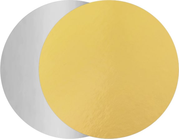 MONOUSO - Disco de Cartão Ouro e Prata 30cm (100 Uds)