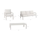 thumbnail of Tarrington House Outdoor Lounge-Set, Picton 4-tlg., Stahl, 2 Einzelsesseln, 1 3-Sitzer Sofa, 1 Couchtisch, beige