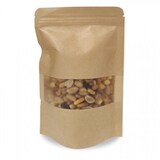 thumbnail of Bolsa de papel plastificado Doypack Kraft, con ventana 20x30x10 cm. Paquete 100 Uds.