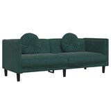 thumbnail of vidaXL Sofa mit Kissen 3-Sitzer Dunkelgrün Samt