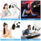 thumbnail of Microphone Studio Professionnel Kit Avec Bras Suspension Et Carte Son USB YONIS