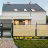 thumbnail of Windschutzscheibe Rebecca Mobili Celtis 200x1000 Hdpe Polyethylen Aluminium Beige Schwarz