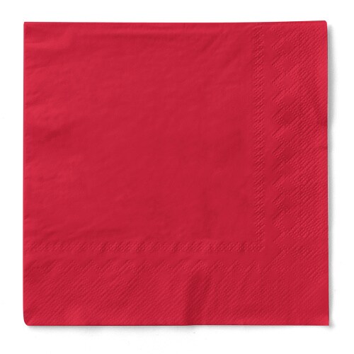 MANK Serviette in Rot aus Tissue 3-lagig, 40 x 40 cm, 100 Stück