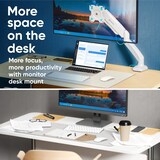 thumbnail of ONKRON Monitor Tischhalterung für 13-32 Zoll, bis 8 kg, Gasdruckfeder, VESA 75x75 & 100x100, schwenkbar, neigbar, drehbar, Weiß G80-W