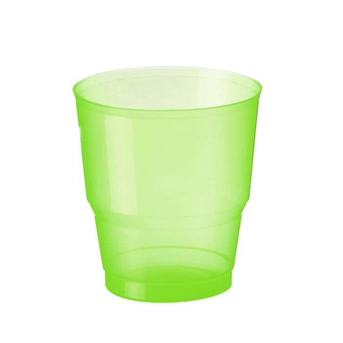 VASOMADRID S.L., Vaso 220, Caja de 600 uds, Capacidad de 220 ml, Poliestireno, verde, ref. VI-220V