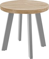 thumbnail of Esszimmertisch rund 100 cm Akazienholz naturfarben silber SOPHIA