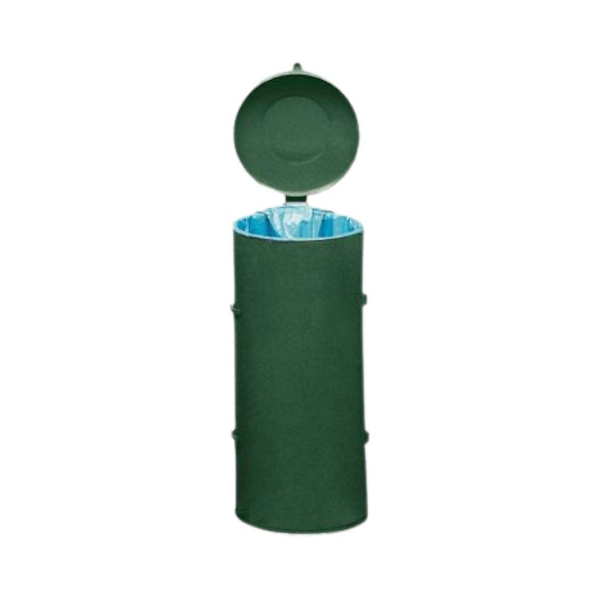 PROREGAL Robuster Abfallsammler mit Deckel & Einflügeltür | 120 Liter, HxBxT 98x50x50cm | Stahl | Grün | Mülleimer Abfalleimer Müllkorb