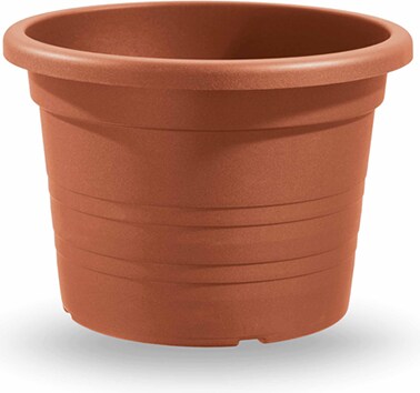 Pflanzgefäß Blumentopf Pflanztopf Kunststoff rund terrakotta Ø 20 x H 14 cm Veca