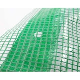 thumbnail of Gitterplane Gitterfolie 1,5 x 10 m transparent grünes Gitter Nagelrand verstärkt