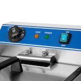 thumbnail of VERTES Freidora de acero inoxidable, capacidad de 16 litros, 50-200 °C, 3000 W, 230 V, principio de zona fría, freidora para hostelería.