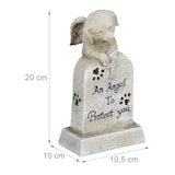 thumbnail of Relaxdays Grabschmuck Hund, wetterfest, Tier Gedenkstein, mit Kreuz, Hundeengel, Spruch: An Angel To Protect You, creme