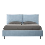 thumbnail of Letto contenitore imbottito 160x190 microfibra azzurro Antea
