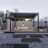 thumbnail of Weide E-Deluxe Plus | elektrische Pergola mit LED | Voll Aluminium | 4 x 4 M | motorisiertes Lamellendach anthrazit