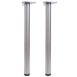 thumbnail of Set di 2 gambe per tavolo HWC-H36, per scrivania Base per tavolo da pranzo Telaio per tavolo, 73cm in acciaio inox