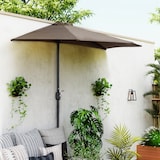 thumbnail of Outsunny Ombrellone da Parete Mezzaluna con Apertura a Manovella Caffè