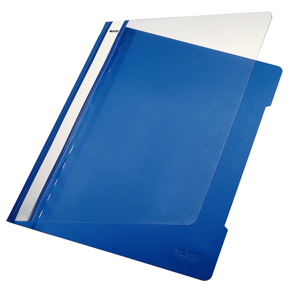 Leitz Standard Plastik-Schnellhefter 4191 DIN A4 Polypropylen 60 Blatt Blau
