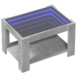 thumbnail of Mesa de centro y LED madera ingeniería gris hormigón 73x53x45cm