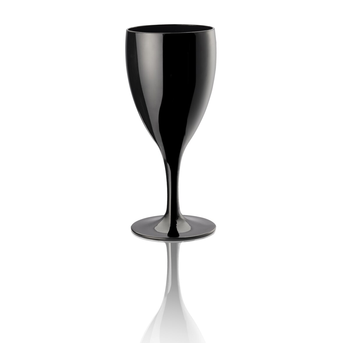 Q Squared - Sektglas, 220 ml, Füllstrich 150 ml, schwarz, Polycarbonat