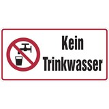 thumbnail of Hinweisschild, Kein Trinkwasser + Symbol, 200x400mm, Alu geprägt - 400x200x0.45 mm Aluminium geprägt