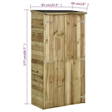 thumbnail of vidaXL Geräteschuppen Kiefernholz 85×48×177 cm