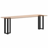 thumbnail of Helloshop26 - Juego de 2 patas de consola en forma de T 38 x 25 x 73 cm con niveles ajustables diseño moderno acero negro 02_0057313