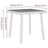 thumbnail of vidaXL Garten-Couchtisch Rechteckig Beige 40x40x37 cm Poly Rattan