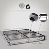 thumbnail of Metalen bed Scala zwart/200x180x25 cm
