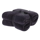 thumbnail of WellHome - Coperta in pile di corallo da 250 GSM, 100% poliestere, colore antracite