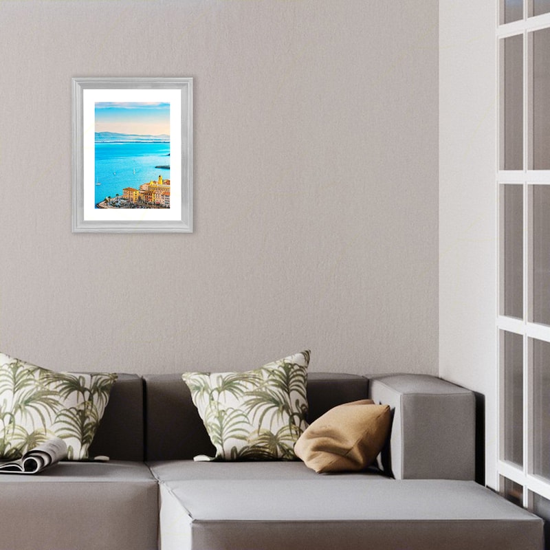 Wallazz Cornice Portafoto in Legno 20x25cm Bianco - Cornice per Foto con Vetro Sintetico Infrangibile - Porta Foto Decorativo - Made in Italy