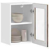 thumbnail of vidaXL Küchen-Hängeschrank mit Glastür Porto Räuchereiche