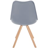 thumbnail of Set van 4 Eetkamerstoelen Sofia Kunststof grijs/natura (ronde)