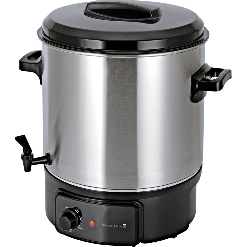 Tarrington House Multifunctionele warme drankenketel PB27S, 46 x 41 x 48 cm, met aftapkraan, 1800 W, 20 L, zilver/zwart