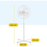 thumbnail of BRASQ Ventilator Staand - Statiefventilator Stil 45W - Fan met 3 snelheden -  Waaier Ø 40cm - Wit