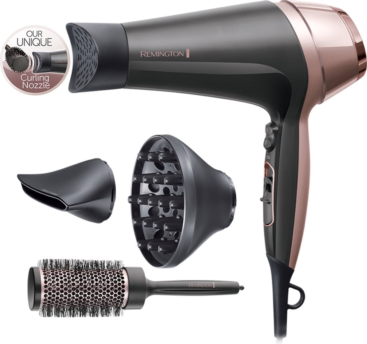 Remington Curl & Straight Confidence D5706, Haartrockner mit Ionen-Generator