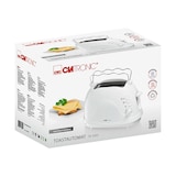 thumbnail of Clatronic TA 3565 Tostadora Pan, 2 Rebanadas, Regulador Nivel Tostado, 3 Funciones, Calienta Panecillos Recogemigas, Blanco, 700W