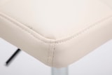 thumbnail of 2er Set Barhocker BANGKO - Kunstleder Creme 44x49x74 cm | Barstuhl Höhenverstellbar Mit Lehne Drehbar Tresenhocker Tresenstuhl Kneipenhocker